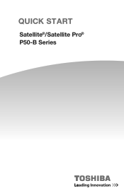 Toshiba Satellite PSPNVC Sat P50-B Series Quick Start Guide