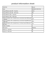 Zanussi ZKCNA4K1 Product information sheet