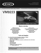 Audiovox VM9223 Installation Guide