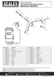 Sealey SB993 Parts Diagram