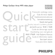 Philips SA2ARA08K Quick start guide