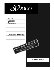 Philips SVB106AT User manual