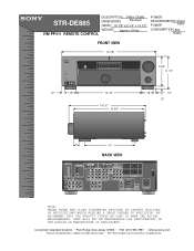 Sony STR-DE885 Dimensions Diagram