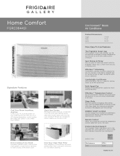 Frigidaire FGRC0844S1 Product Specifications Sheet
