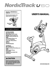 NordicTrack U60 Uk Manual