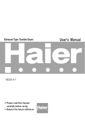 Haier TTD-550 User Manual