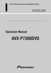 Pioneer AVX-P7300DVD Owner's Manual