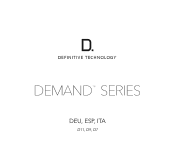 Definitive Technology D7 Definitive-DemandSeries-Manual-DE-IT-ES