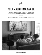 Polk Audio Magnifi Max AX SR User Guide