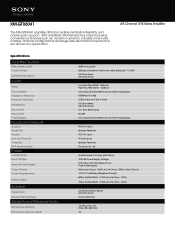 Sony XM-GTX6041 Marketing Specifications