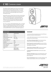 Jamo C 103 Cut Sheet