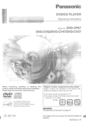 Panasonic DVDCV52PK DVDCP67 User Guide