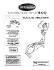 ProForm Free Spirit Cardio Cross Trainer 800 Canadian French Manual
