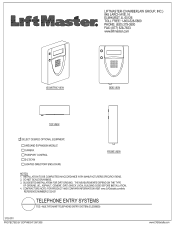 LiftMaster EL2000SS EL2000 2D CAD Drawing PDF Manual