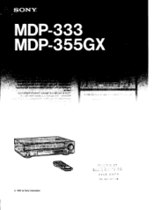 Sony MDP-355GX Primary User Manual