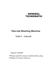 Haier K-140WSP User Manual