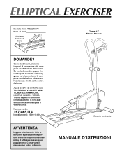 Reebok Rel2i Elliptical Exerciser Italian Manual