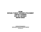 Ryobi RYSNW00 Parts Diagram
