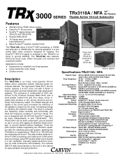 Carvin TRX3118NFA TRx3118A Product Manual