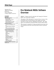 HP Evo Notebook PC n110 Evo Notebook N600c Software Overview