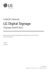 LG WP600 Owners Manual