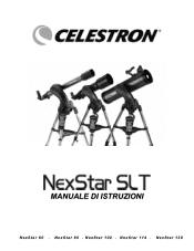 Celestron NexStar 130SLT Computerized Telescope NexStar SLT Series Manual (Italian)