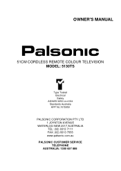 Palsonic 5130TS Owners Manual