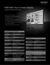 Sony FWDS42E1TOUCH Brochure