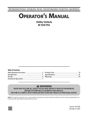 Cub Cadet Challenger M 550 Black Operation Manual