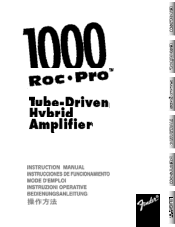 Fender Roc Pro 1000 Owners Manual