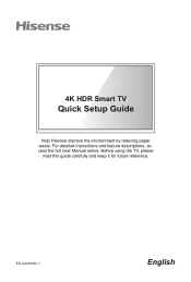 Hisense 75H6570G Quick Start Guide