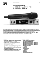 Sennheiser SKM 500 G4 Product Specification ew 500 G4-935/945/965