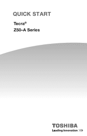 Toshiba Tecra Z50-A PT545C-04202U Quick start Guide for Tecra Z50-A Series