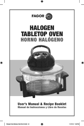 Fagor Halogen Tabletop Oven Product Manual