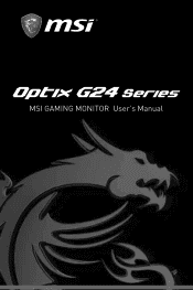 MSI Optix G241VC User Manual