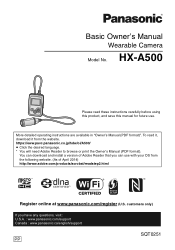 Panasonic HX-A500 Basic Owners Manual