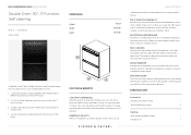 Fisher and Paykel OB30DDPTDX2 Quick Reference guide
