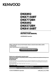 Kenwood DNX4150BT Instruction Manual 2