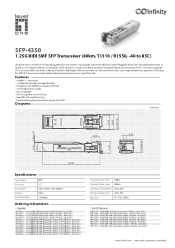 LevelOne SFP-4350 Datasheet