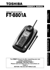 Toshiba FT-8801 Owners Manual