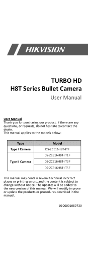 Hikvision DS-2CE16H8T-IT3F User Manual