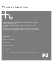 HP A1350n Warranty and Support Guide