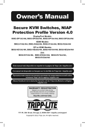 Tripp Lite B002DP2A4N4 Owners Manual for Secure KVM Switches NIAP Protection Profile Version 4.0 DisplayPort Models: B002-DP1A2-N4 B002-DP2A2-N4 B002-D