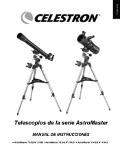 Celestron AstroMaster 70EQ Telescope AstroMaster  70EQ, 76EQ and 114 EQ Manual (Spanish)