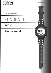 Epson Runsense SF-110 User Manual