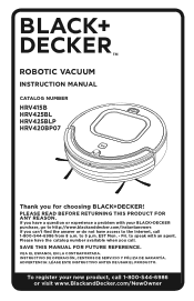 Black & Decker HRV415B00 Instruction Manual