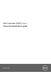 Dell Latitude 5300 2-in-1 Setup and specifications guide
