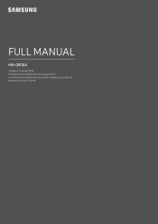 Samsung HW-Q900A/ZA User Manual