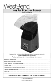 WestBend PC8448RD13 Instruction Manual