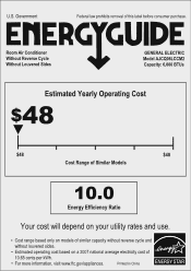 GE ajcq06lcc Energy Guide
